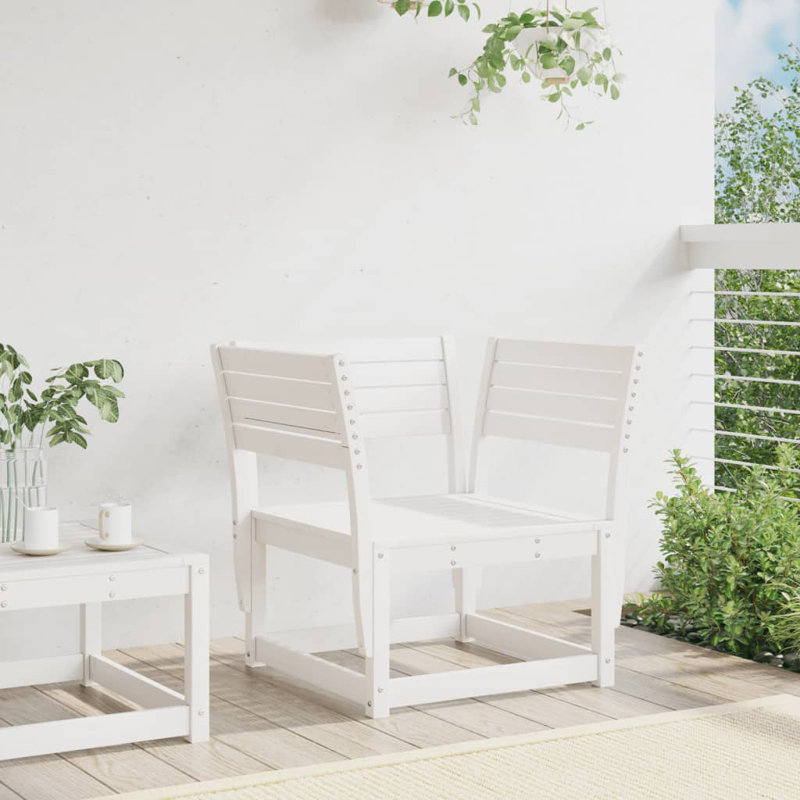 Garden Chair Solid Wood Pine, White