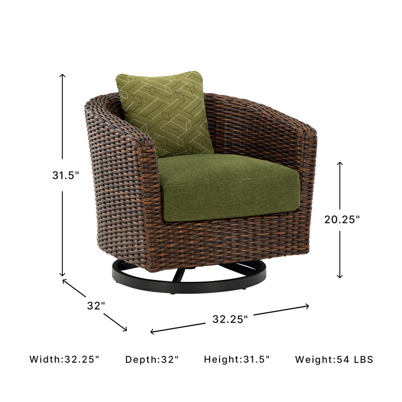 Chaise longue pivotante avec coussin Patrica