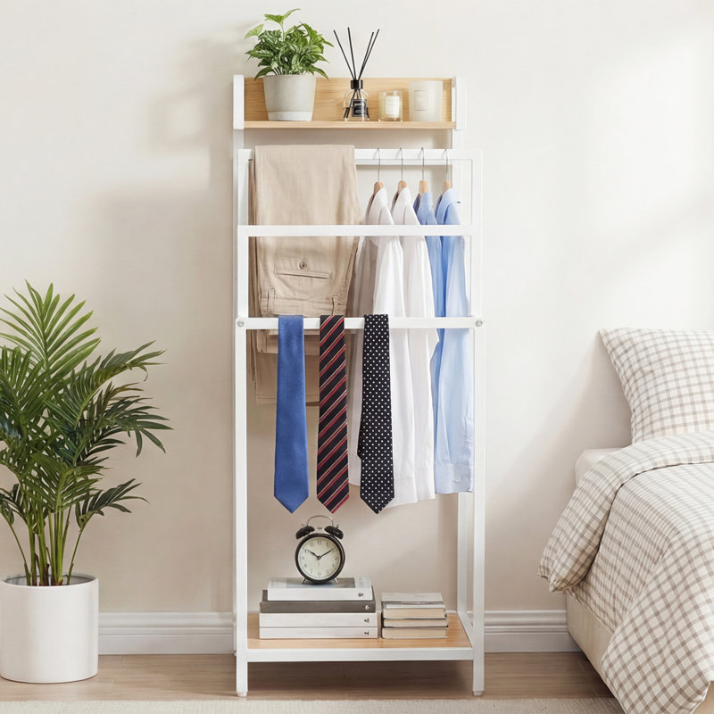 Porte-serviettes sur pied avec 3 barres et 2 tablettes, porte-serviettes avec pieds réglables et ensemble anti-basculement, rangement pour salle de bain