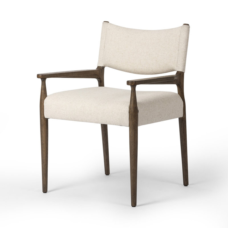 Fauteuil de salle à manger Tara Yokum, Noyer antique, Anvers naturel