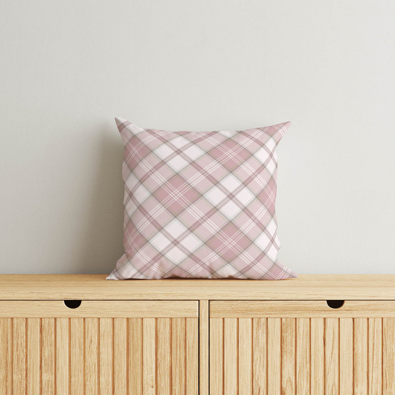 Coussin Diamond, H 20 po x l 20 po, Rose