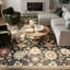 Tapis noir rétro 8 pi x 10 pi Tharun-10338576-10338590
