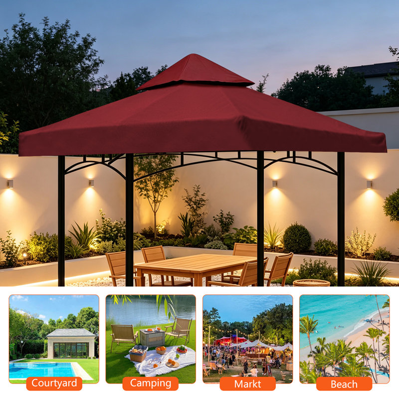 Abri de remplacement pour pavillon de jardin, Rouge