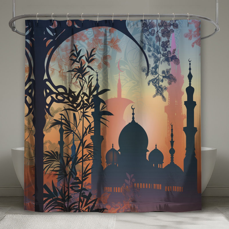 Rideau de douche Mosque, 70in W x 84in H