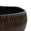 Pot de fleurs rond en résine 12 po P avec finition texturée, pots de couleur brun moderne-2119184451