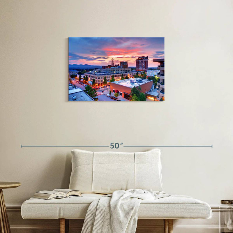 Rorry Downtown Asheville At Sunset, 20" H x 30" W