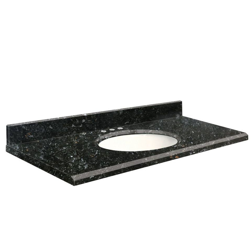 25'' Stone Single Bathroom Vanity Top with Sink, Single, White, Nano Crystal