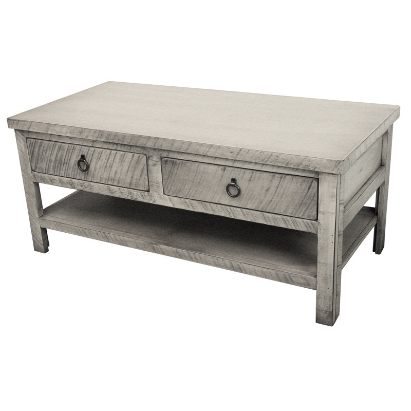 Bloomingdale Solid Wood Coffee Table, Rustic Dela Verria