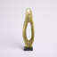Sculpture décorative en forme de goutte d'eau en métal doré avec base noire-1435695880