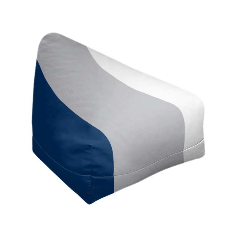 Indiana Bean Bag Cover, 2" x 27" x 30", Navy Blue/Cool Gray/White