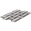 Carreau de mosaïque en porcelaine polie Stately Tre Basketweave 9,5 po x 14 po-72531507