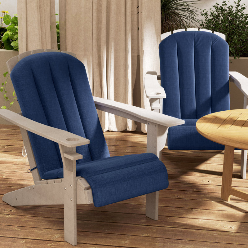 2 pièces Coussin de chaise Adirondack, coussins de chaise de patio, Marine