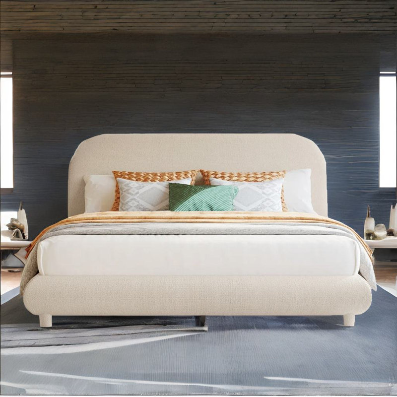 Lit plateforme 37 po Kestra, Grand, Beige