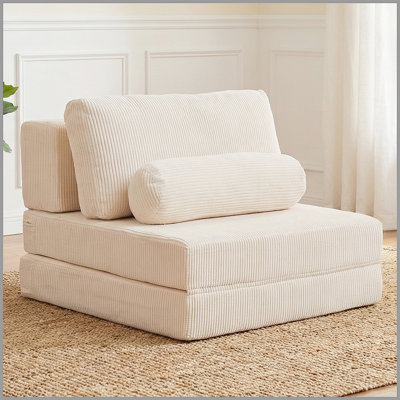 Canapé-lit pliable modulaire PlayCouchfor pour salon et chambre à coucher avec siège central confortable, à conception instantanée et confortable.