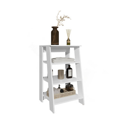 30" High  4-Tier Ladder Shelf  Organizer for Bathroom, Side Table, Living room