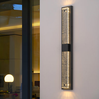 LED 31.5″ Crystal Aluminum Wall Light