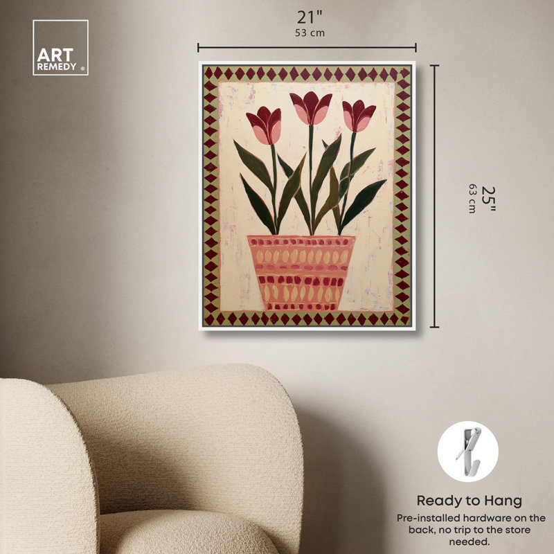 Décoration murale de cuisine Rustic Bloom IV par Art Remedy, cadre blanc, 20 x 24, 25"H x 21"W, Cadre blanc