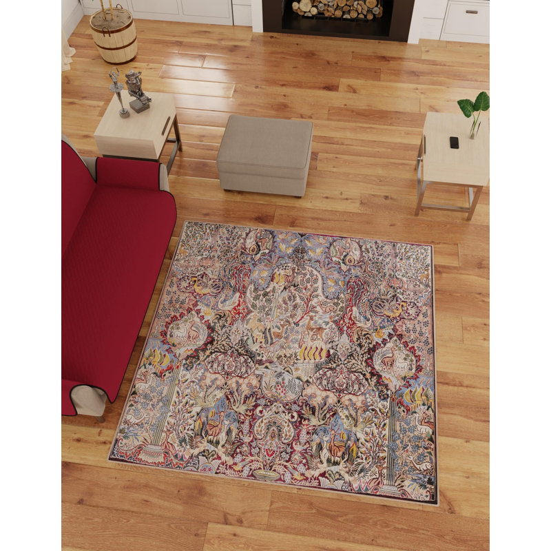 Bungalow Rose Naomi Timeless Rug, Carré 7 pi 10 po x 7 pi 10 po