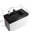 Meuble-lavabo moderne 36 po - blanc avec fonction de bassin noir mat, optimisation de l'espace, lavabo visuel élégant attrayant, rangement généreux, système d'exploitation