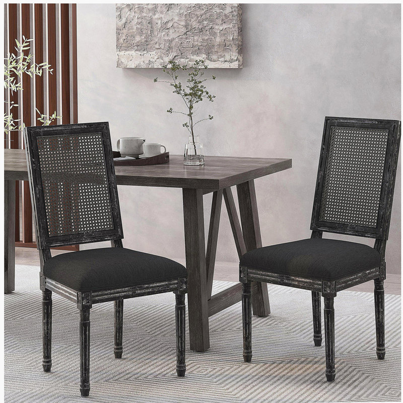 chaise de salle à manger, Gris, 1, Noir