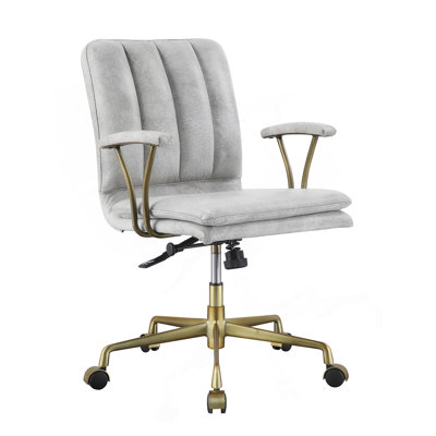 Chaise de bureau en cuir Damir