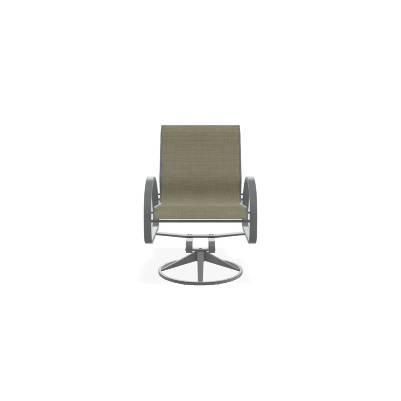 Fauteuil de patio pivotant Hiraku, Bristol taupe Sunbrella®, Graphite texturé