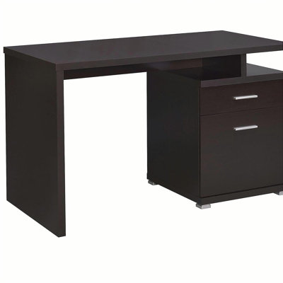 Bureau réversible à 2 tiroirs Cappuccino