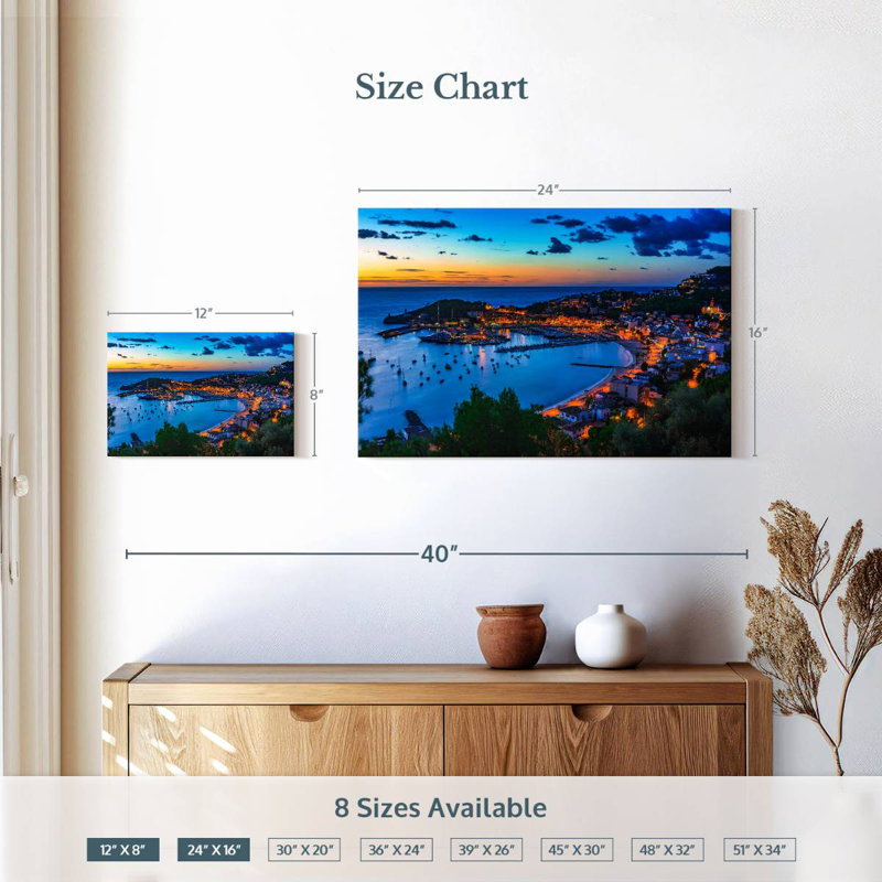 Gillard Port De Soller Twilight, H 16 po x l 24 po