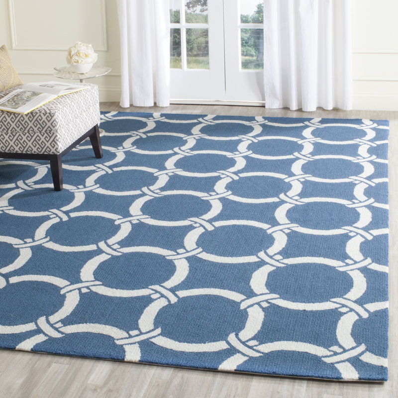 Hadriana Hand Hooked Performance Geometric Rug, Rectangle 5' x 8'