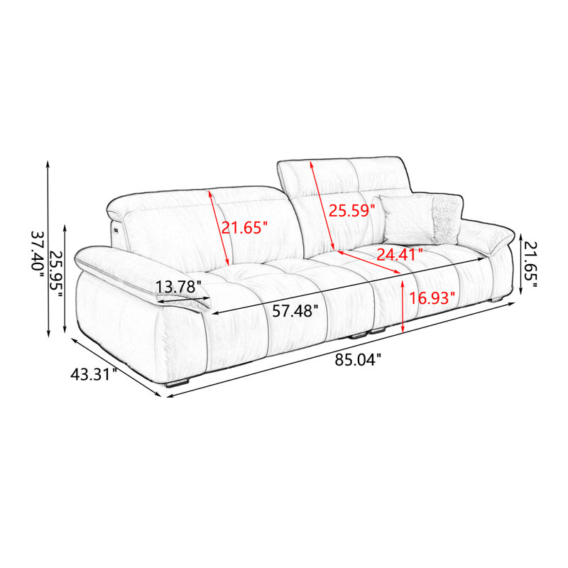 Causeuse-coussin modulaire en cuir véritable brun, Brun