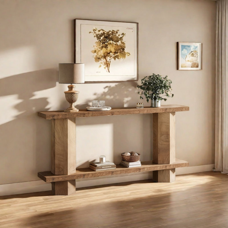 Console Retro Minimalist, H 31,5 po x l 70,87 po x P 11,81 po, Brun