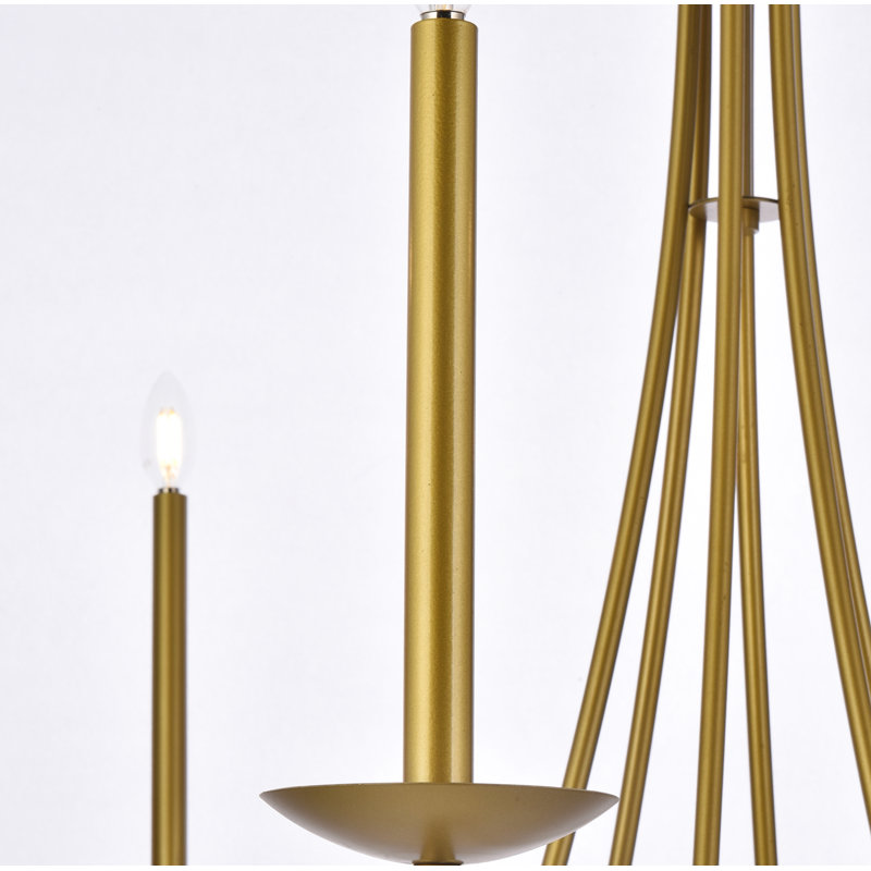 Baltray 6-Light Chandelier, Laiton, H 33,7 po x l 36 po x P 36 po
