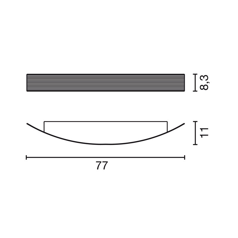 LED Flush Mounted Sconce, Stainless Steel