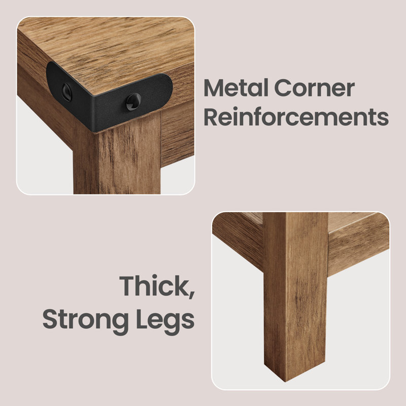 2-tier End Table, Honey Brown