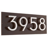 Floating Modern 4" Number Horizontal Address Plaque (4 Digits)