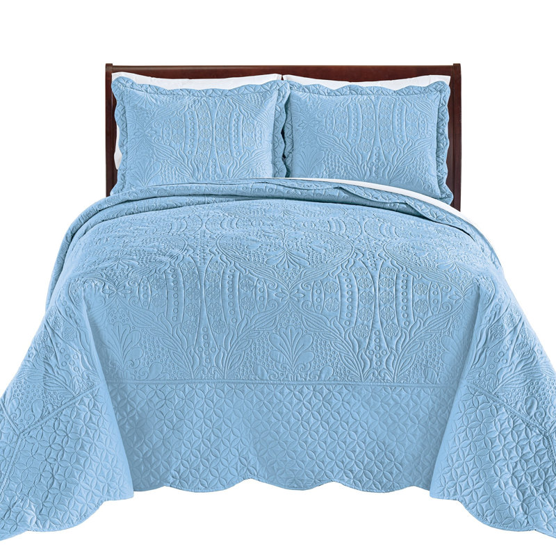 Couvre-lit Demi, Bleu, Ensemble de courtepointe très grand