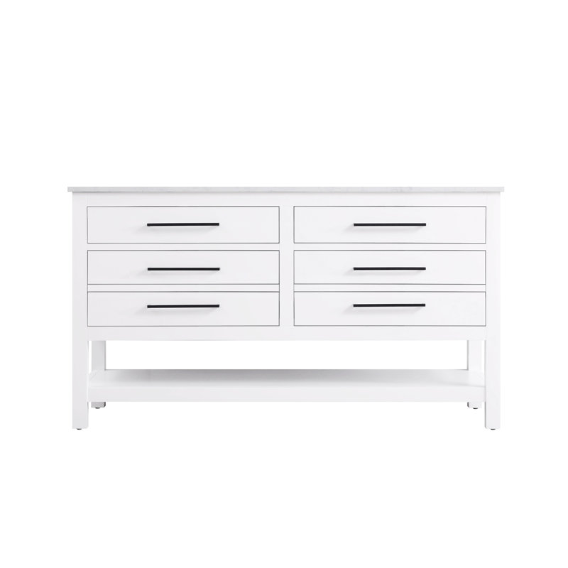 Meuble-lavabo double 60 po_Moderne_VF60560, Blanc