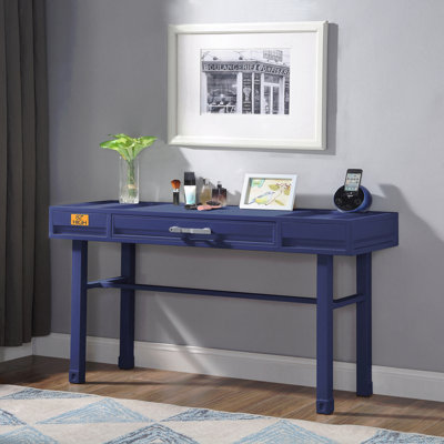 Blue Finish Vanity Desk