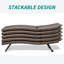 Chaise longue d'extérieur en osier 2 pièces