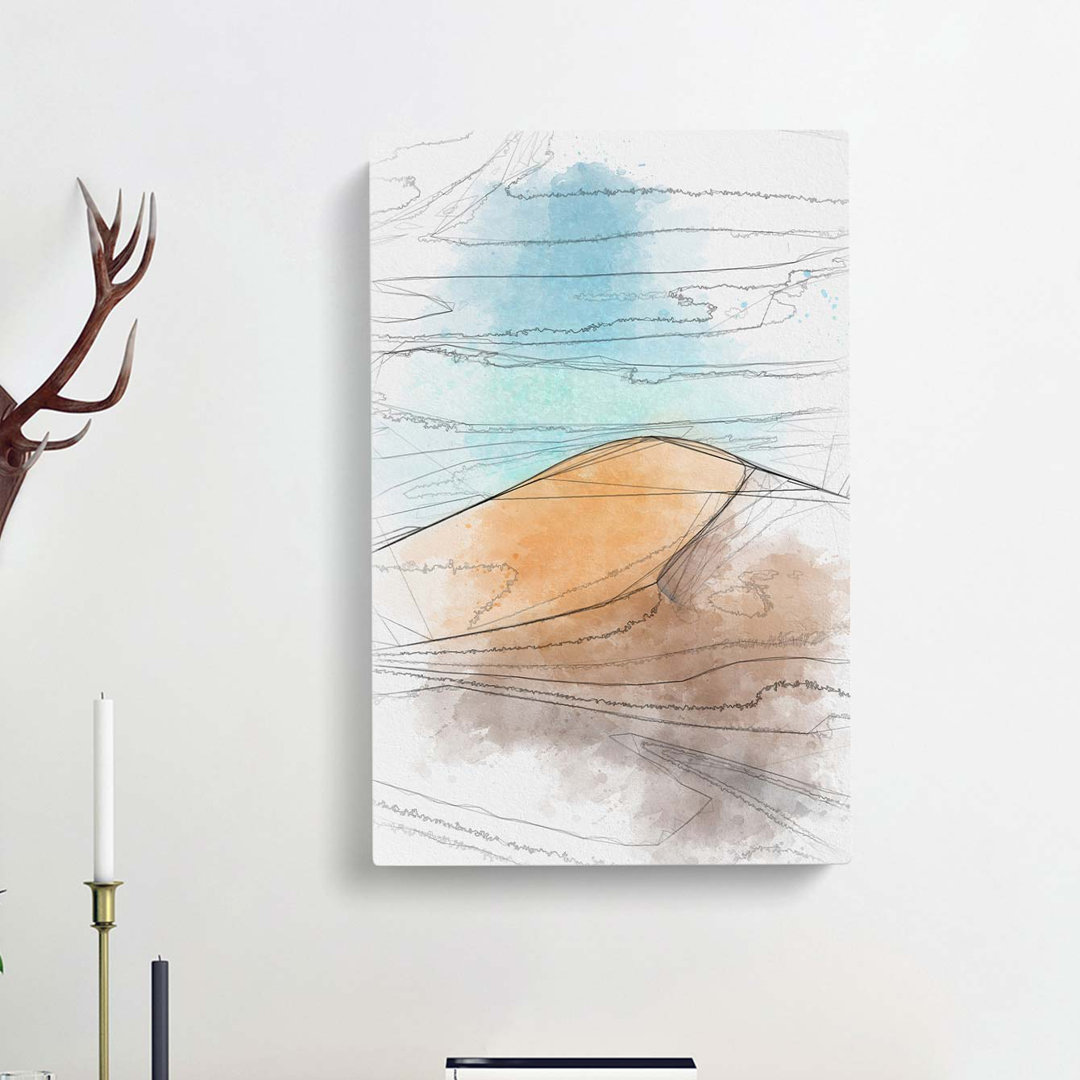 Desert Sand Dune in Morocco in Abstract - Wrapped Canvas