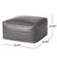 Repose-pieds carré en similicuir de 24 po de largeur-699249943