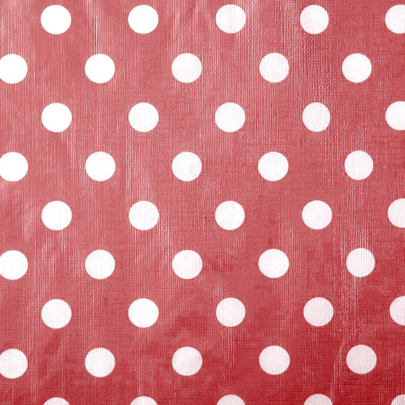 Julianie Rectangle Polka Dots Polyester Dining Linens, Red