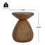 Table d'appoint d'extérieur en bois Mgo, finition grain de bois, ensemble de 1