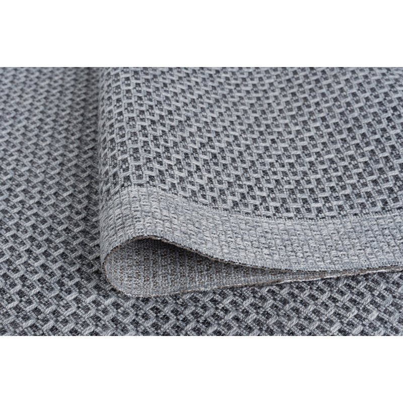Tapis gris moderne Wallaston, Rond 5 pi 1 po