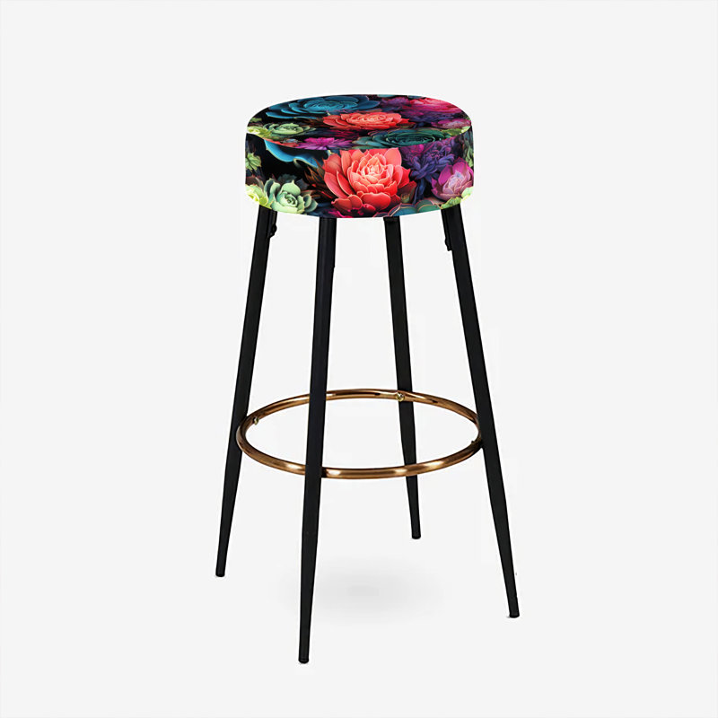 Neon Succulents - motif botanique - ensemble de 2 tabourets de bar botaniques