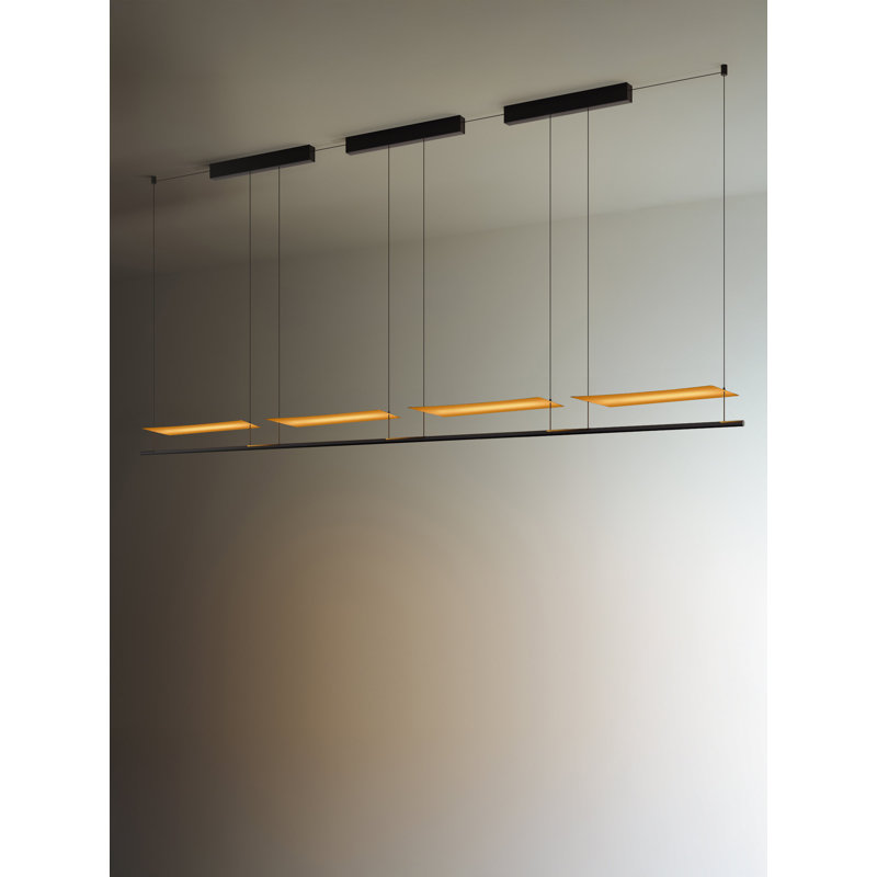 Sistema Lámina 45, 200.4" H x 93" W x 7.8" D, Gold, 67 W