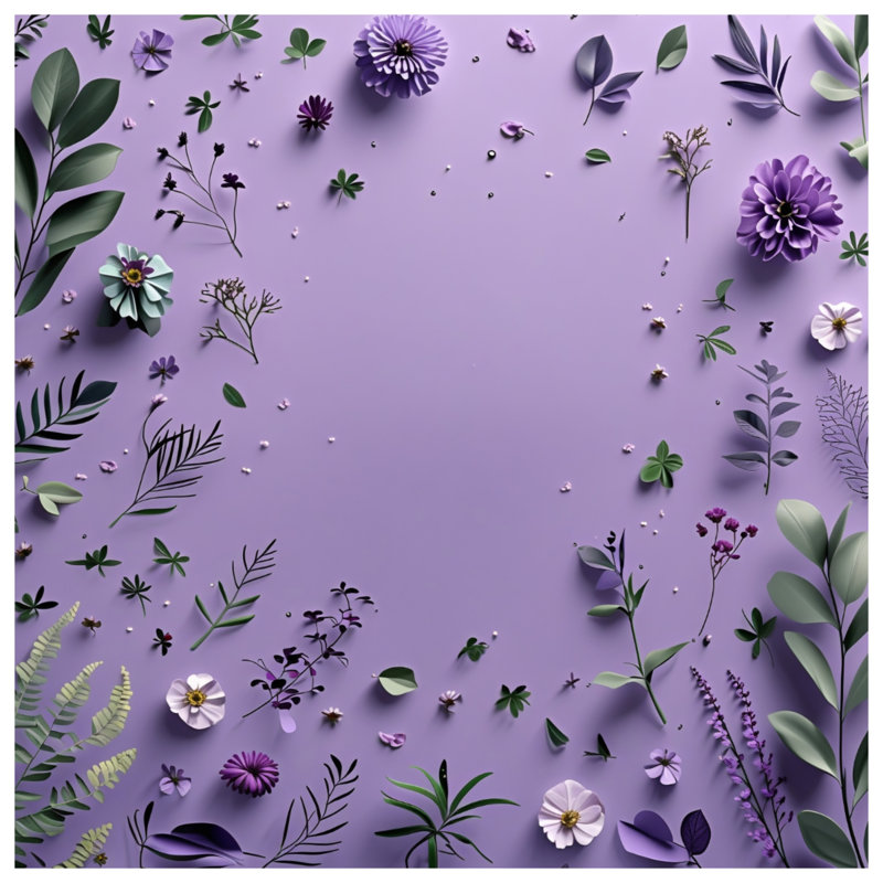 Rideaux de fenêtre mauve à motif floral, 50 po x 80 po - 1 panneau, Transparent
