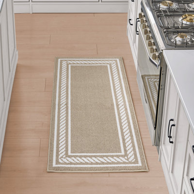 Nautica Rope Border Machine Washable All Loop Tufted Rugs 1-Piece