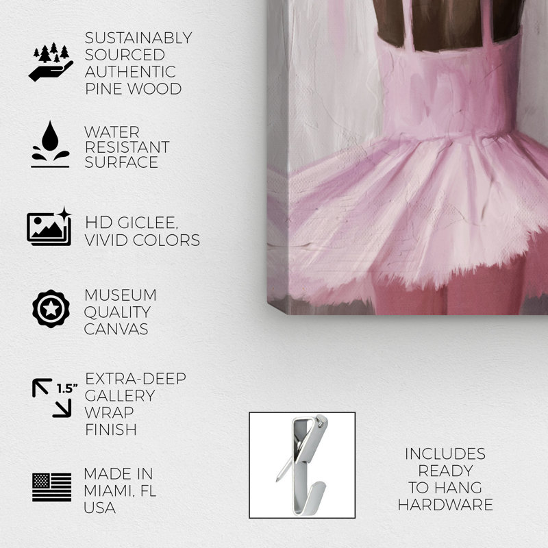 Apprendre le ballet - Impression sur toile, Toile tendue, H 15 po x l 10 po