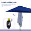 Parasol de balcon extérieur demi-parasol 8 pi-1252191306